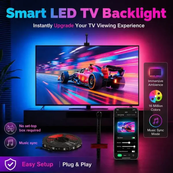 tv sync light strip for movies and games Immersion TV LED Backlight