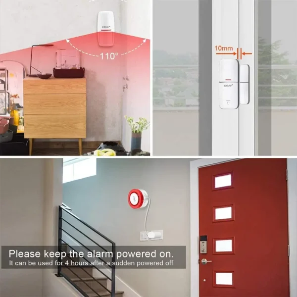 Wireless Remote Controlled WIFI Alarm Siren System