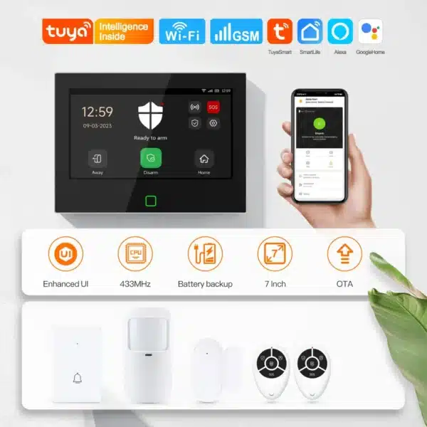 Tuya Smart 4G WIFI Wireless GSM Alarm System for Home Security