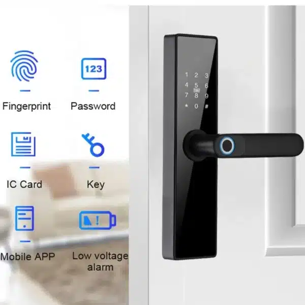 Smart WIFI Door Lock With Card, Fingerprint, Passcode