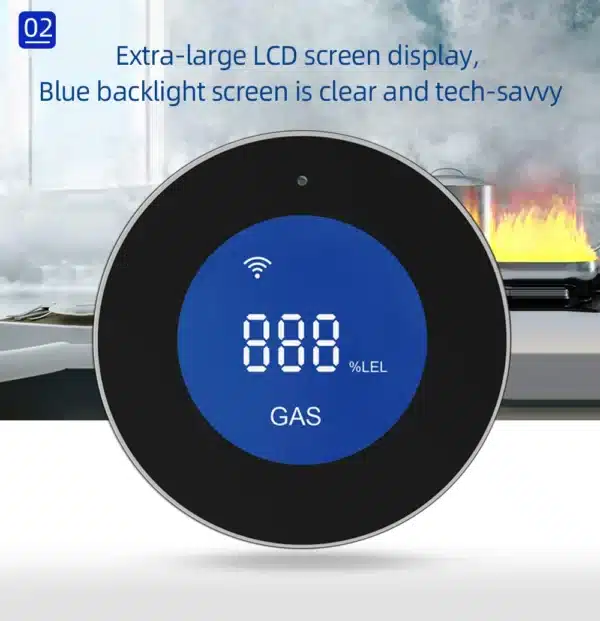 wifi gas sensor WiFi Gas Leak Detector With Large LCD Display